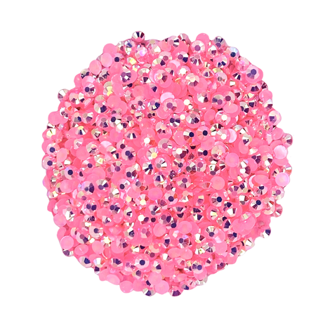 DARK PINK AB JELLY RESIN flat back, non hotfix rhinestones for art, body, nails and more - PDB Creative Studio