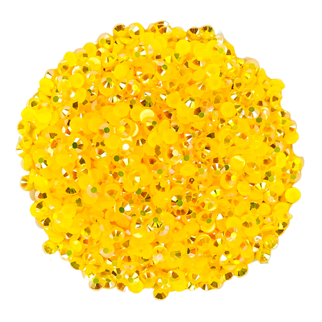 ORANGE YELLOW AB JELLY RESIN flat back, non hotfix rhinestones for art, body, nails and more - PDB Creative Studio