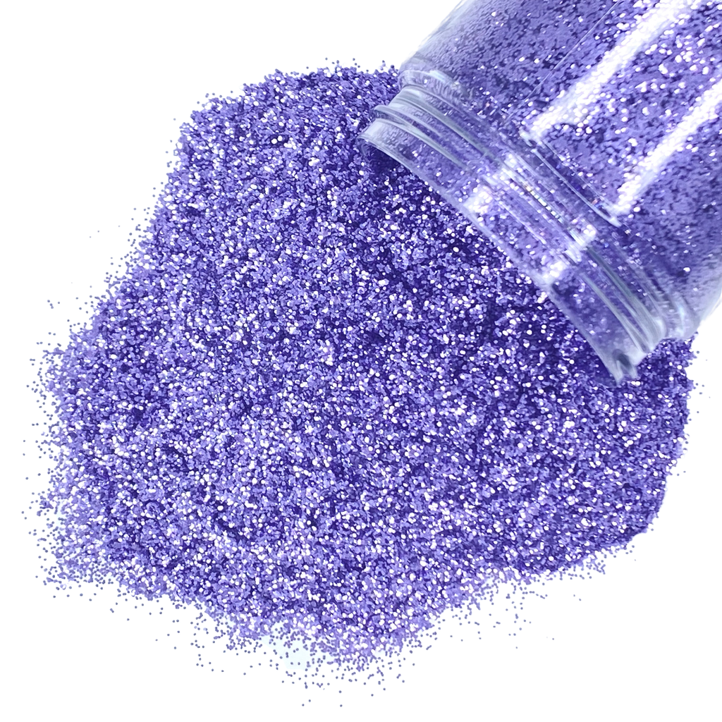 Lilac purple fine polyester glitter for art, body, nails and more - PDB Creative Studio
