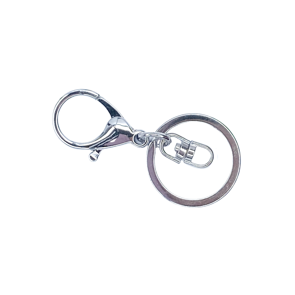 LOBSTER CLAW KEYCHAIN HARDWARE (SILVER) - 11126 BEADS 