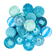 LT. BLUE 20MM BUBBLEGUM BEAD MIX - BLUE ASSORTED ACRYLIC BEAD MIX for bracelets, jewelry making, crafts, and more - PDB Creative Studio