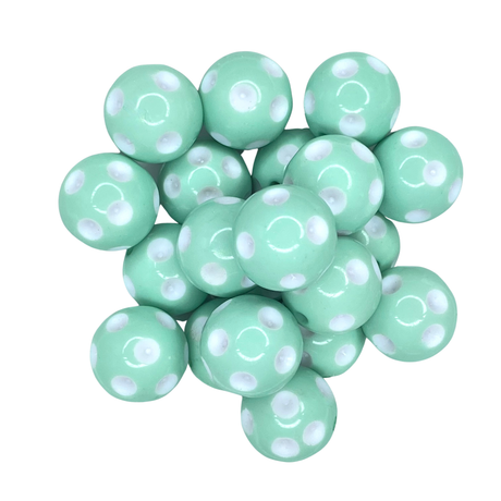 MINT POLKA DOT 20mm - BEADS 