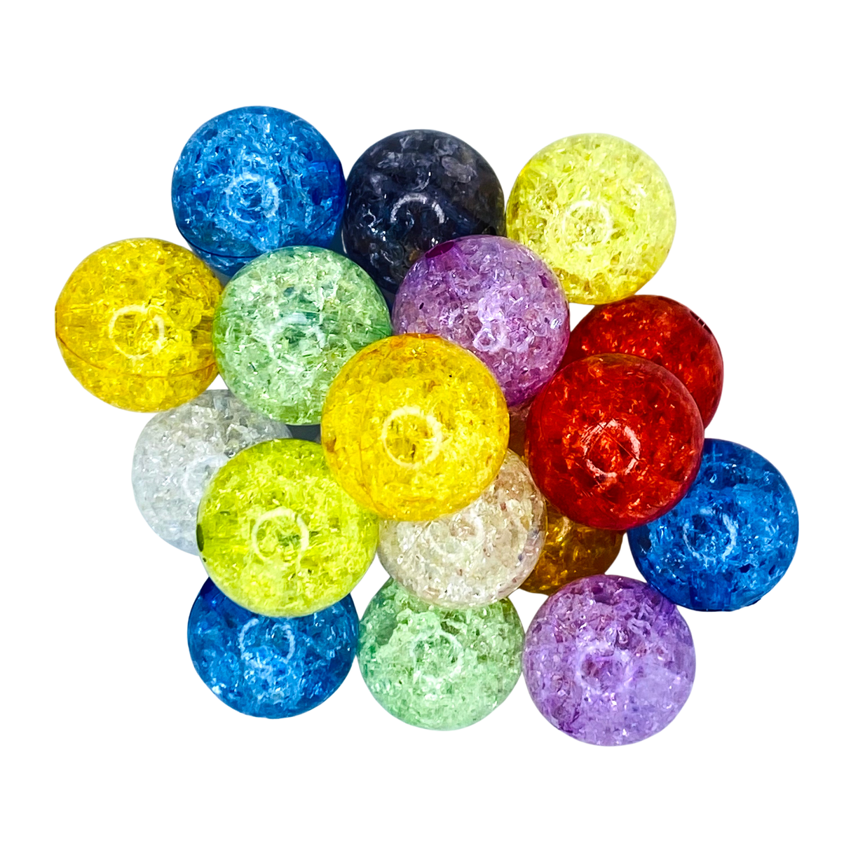 MULTI-COLOR CRACKLE 20mm - BEADS 