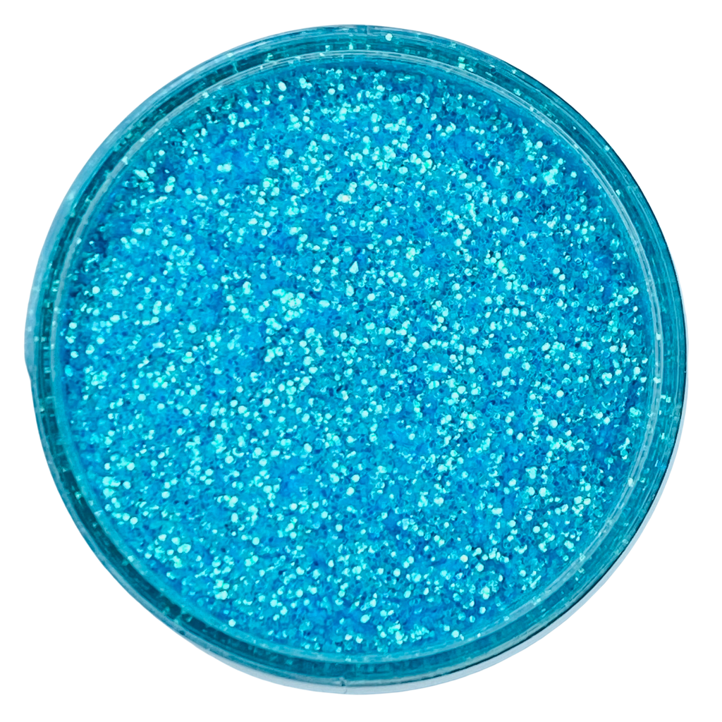 Pool blue polyester fine glitter mix for art, body, nails and more - PDB Creative Studio