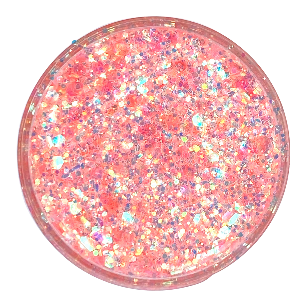 Pink opal custom multi-size glitter mix for art, body, nails and more - PDB Creative Studio