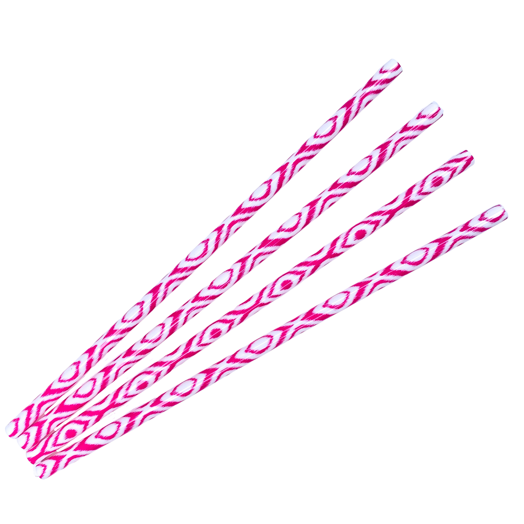 PINK ABSTRACT STRAW 9" - 30005 Drinking Straws & Stirrers 