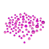 PINK MERMAID TEARS - GLASS RHINESTONES 