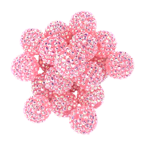 PINK RHINESTONE 20mm - BEADS 