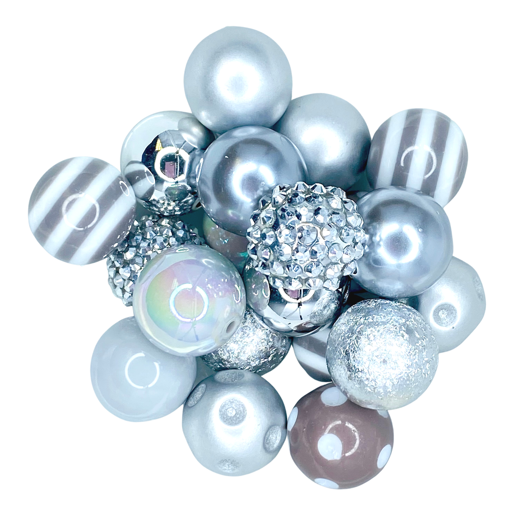 SILVER BEAD MIX - 12155 BEADS 