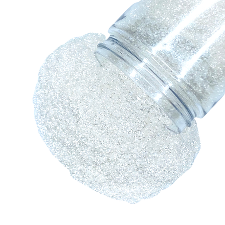 White sparkle glitter for art, body, nails and more - PDB Creative Studio