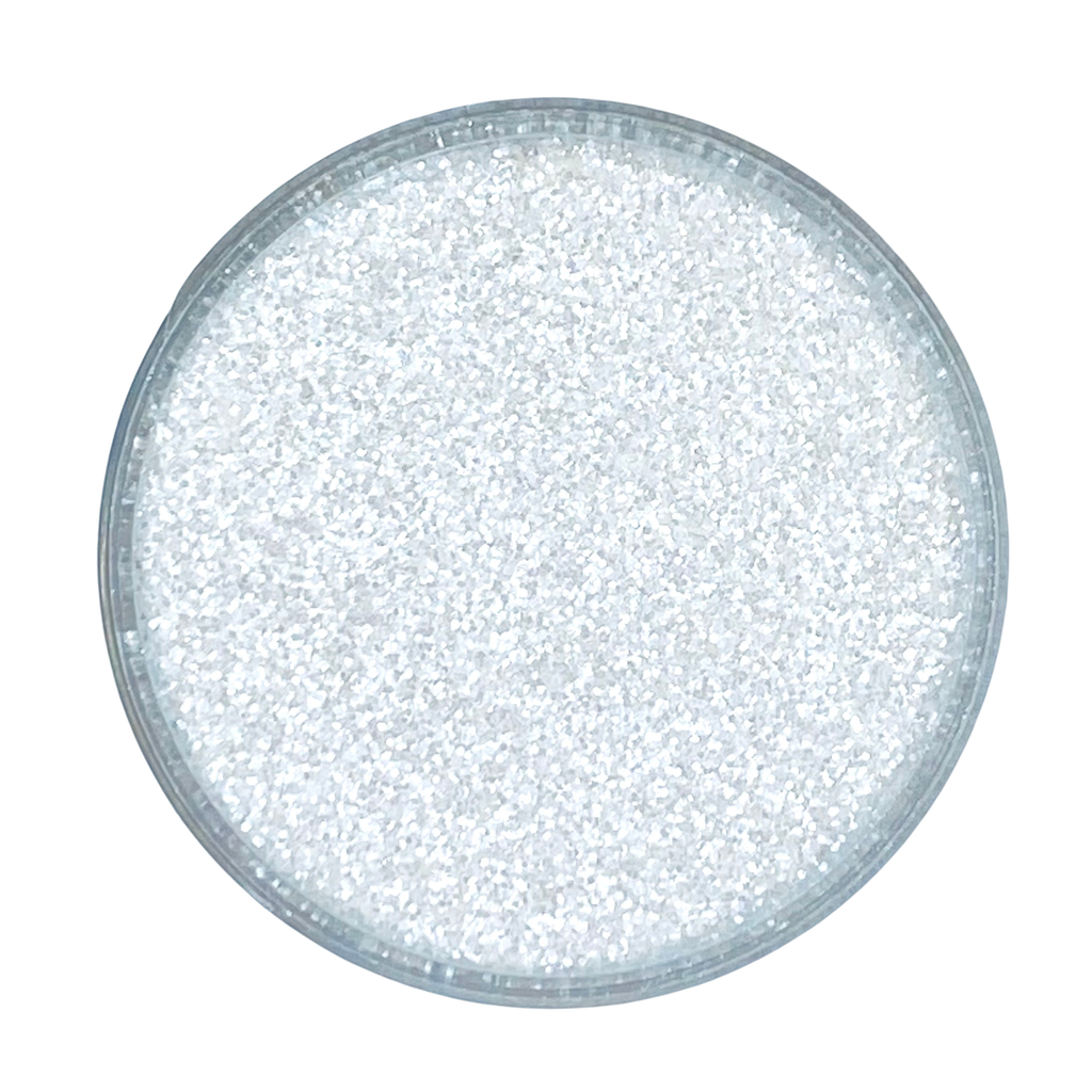 White sparkle glitter for art, body, nails and more - PDB Creative Studio
